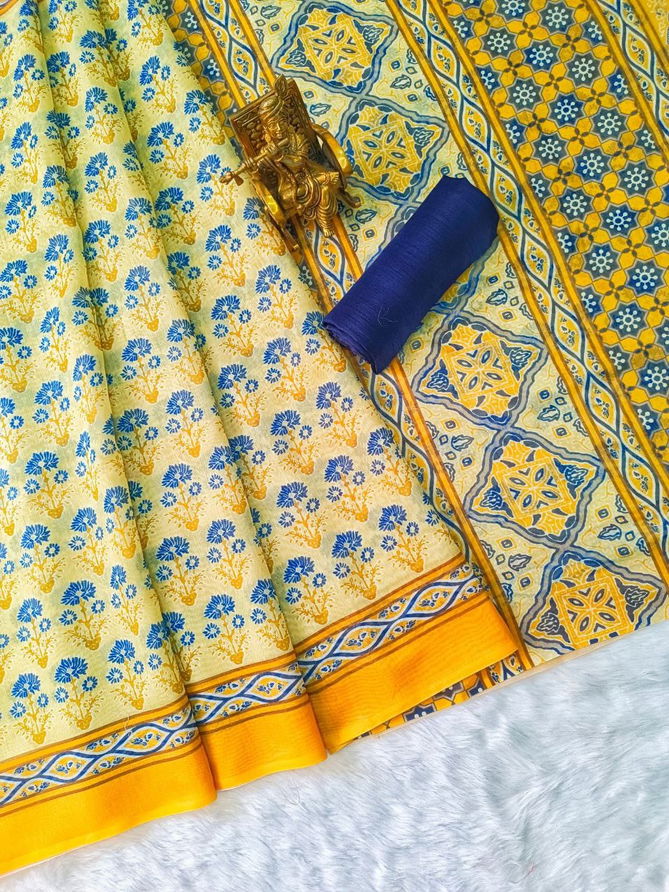 VK 4252 Heavy Chanderi Cotton Printed Wholesale Sarees Suppliers In Mumbai